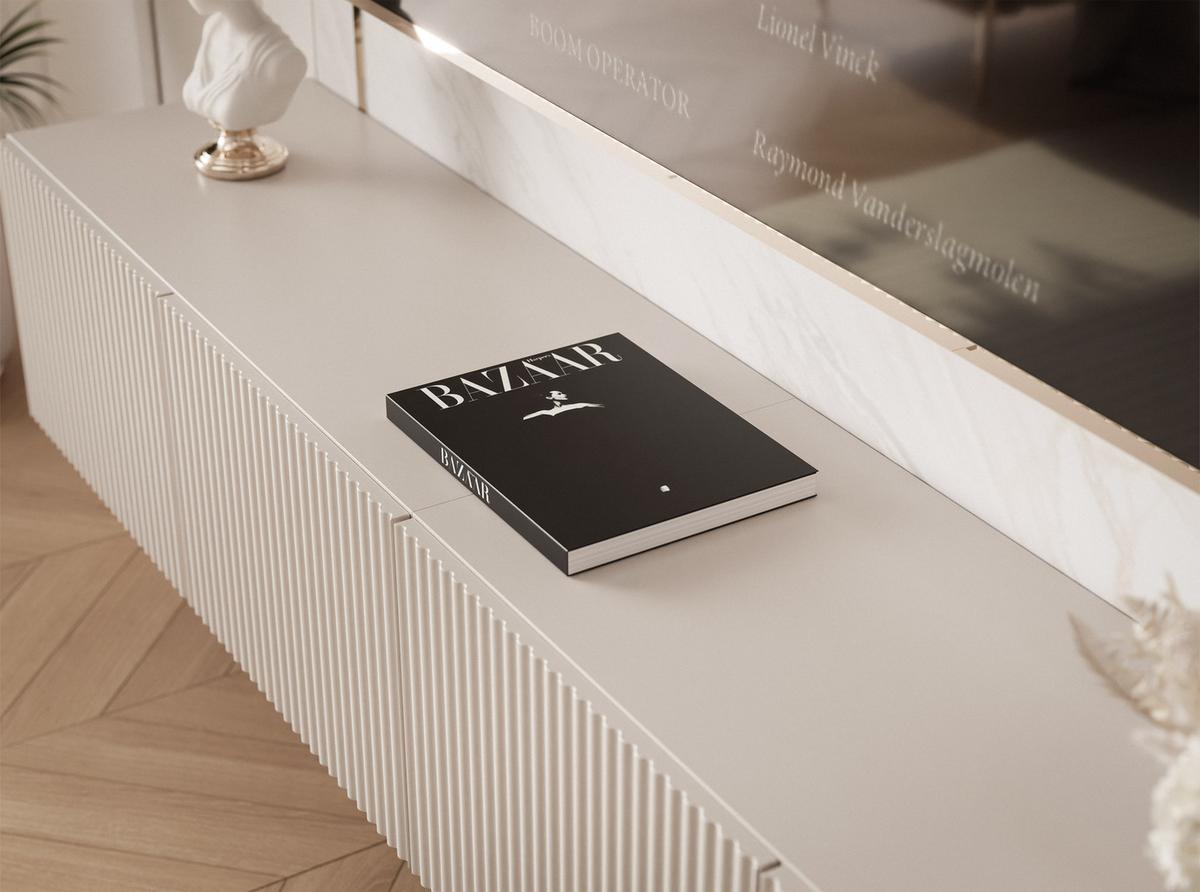TV-LOWBOARD ANGEL Kaschmir hängend mit LED-Beleuchtung 200 cm - Kaschmir, Holzwerkstoff (200/36/40cm) - Idohome