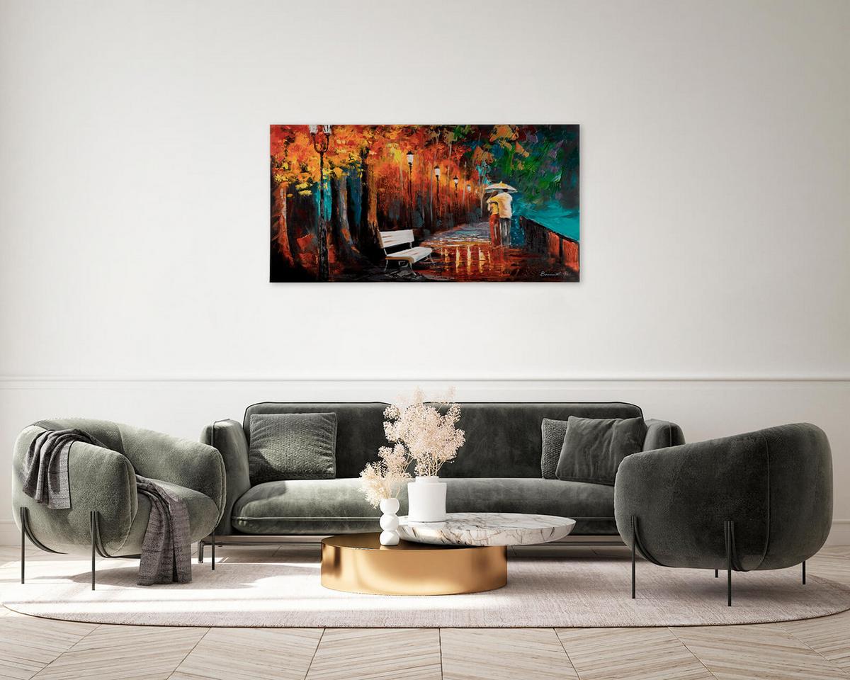 ACRYLBILD HANDGEMALT 120/60 cm - Multicolor/Schwarz, Holz/Textil (120/60cm) - KUNSTLOFT