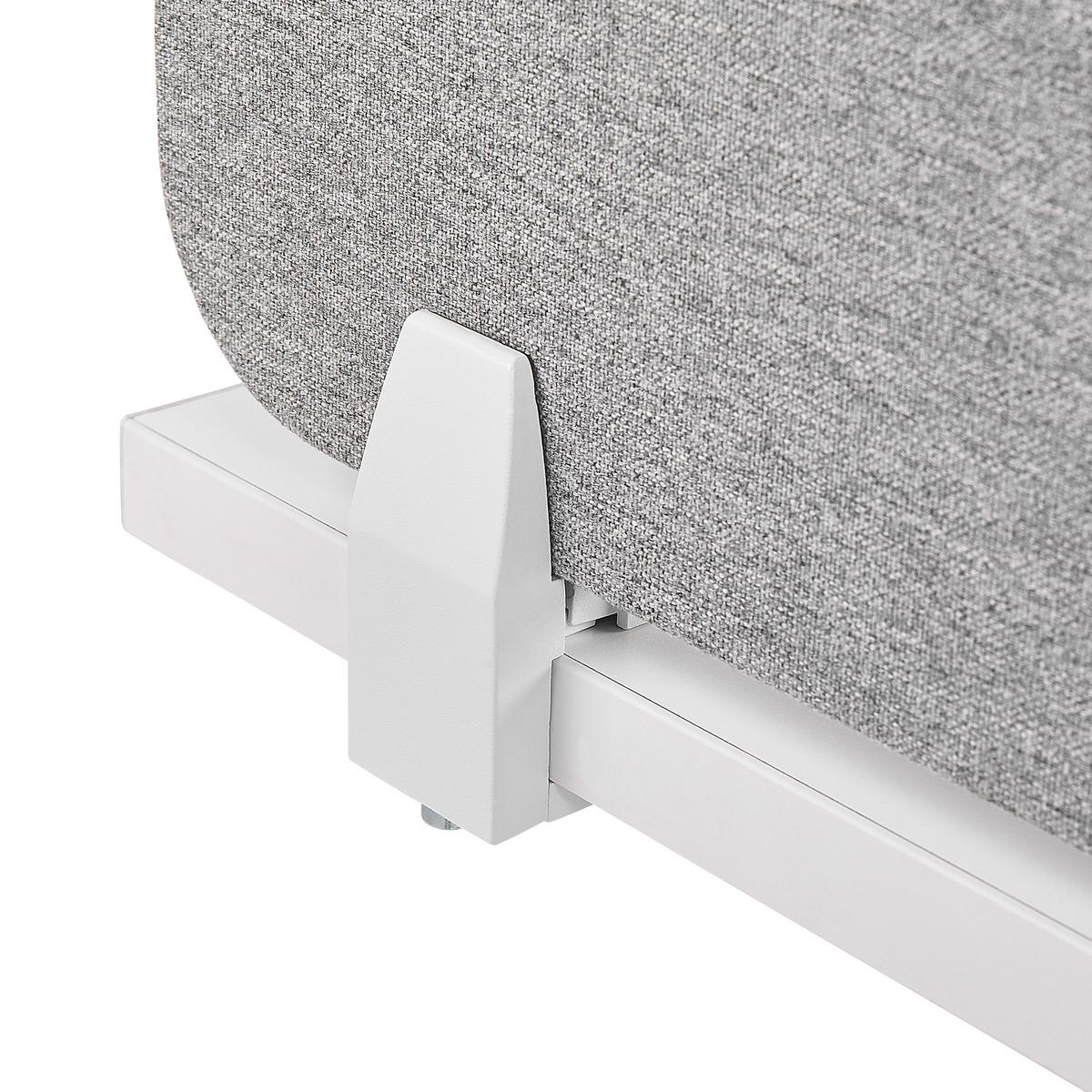 SCHREIBTISCHTRENNWAND 72 x 40 cm Hellgrau Wally - Hellgrau, Textil (72/40/2cm) - Beliani