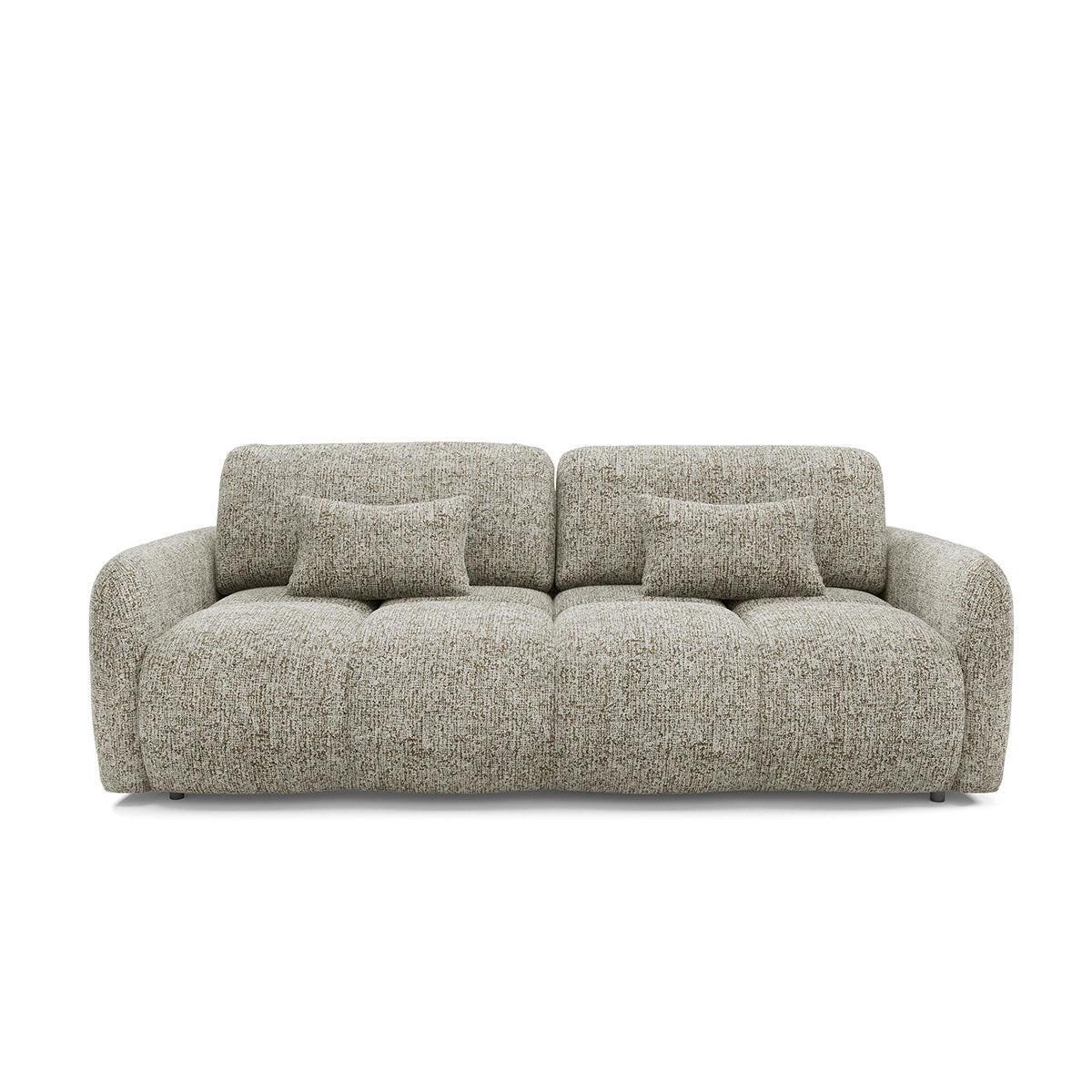 SOFA 3 Sitzplätze Grau meliert - Grau, Holz (236/95/121cm) - Petits-meubles