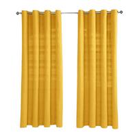 ÖSENVORHANG Rajput blickdicht 2er-Set, 137/137 cm - Gelb, Textil (137/137cm) - Homescapes
