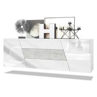 SIDEBOARD Houston Beton Oxid Optik - Hellgrau, Holzwerkstoff (178/57.5/38.5cm) - Vladon