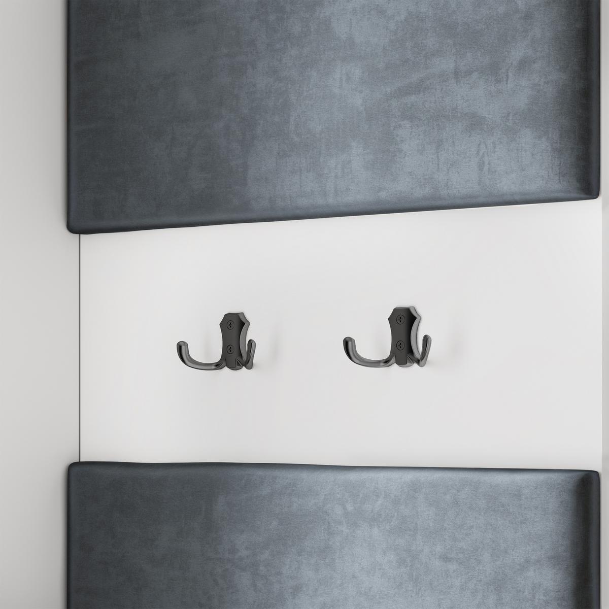 GARDEROBENSCHRANK VIRA 95/181/51 cm Modern Garderobe-Set Eiche Lefkas - Eichefarben/Schwarz, Holzwerkstoff (95/181/51cm) - MASSENO