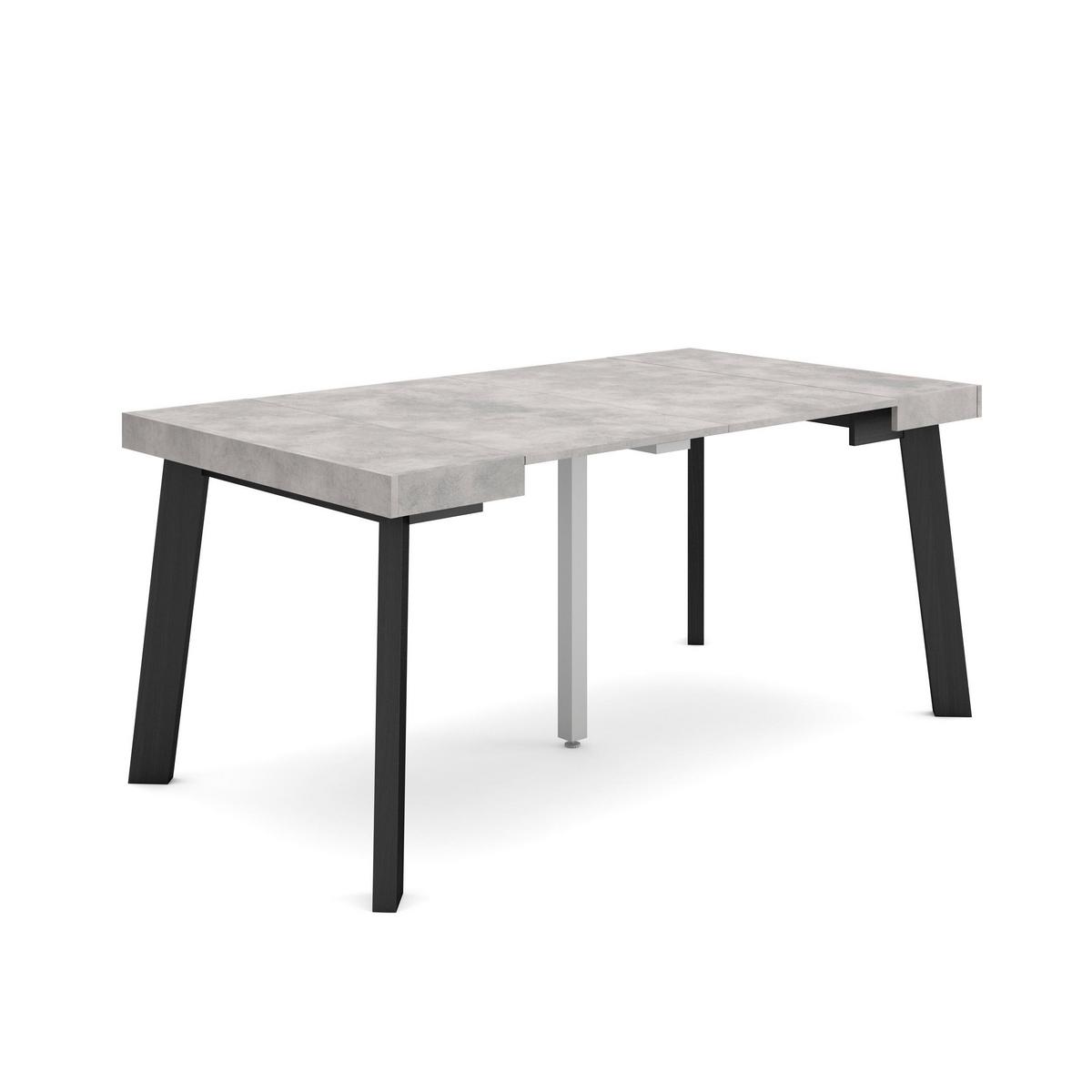 KONSOLENTISCH ausziehbar 58 bis 160cm, für 8 Gäste, zementgrau, 90/58/73cm - Grau, Holzwerkstoff (90/160/73cm) - Skraut Home