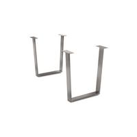 TISCHGESTELL Darbry 59,5x72x Esstischgestell Metall Sterlingsilber - Silberfarben, Metall (59.5/1/72cm) - 58aufmkessel