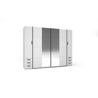 SCHWEBETÜRENSCHRANK AMAREN 269,6/207,6/61,4cm 2-türig mit Spiegel Weiß - Weiß, Holzwerkstoff (269.6/207.6/61.4cm) - MASSENO