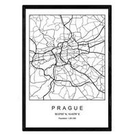 POSTER Prag Nordischen Stil A3 Rahmenlos - Klar, Papier (29.7/5/42cm) - Nacnic