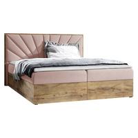 BOXBETT Wood 7 - H3 - Rosa, Holz/Textil (180/200cm) - MIRJAN24