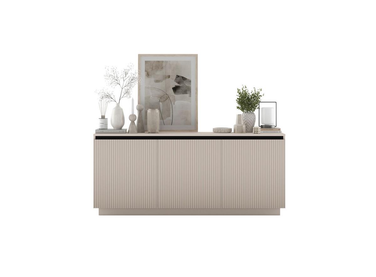 KOMMODE Selene 3D Kaschmir Matt Glamour 167 cm - Kaschmir, Holzwerkstoff (166.8/71.4/35cm) - Meble Lindner