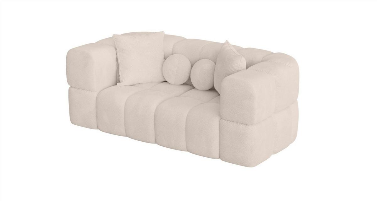 SOFA 2-sitzer Vega - Weiß, Holzwerkstoff/Textil (200/77/103cm) - Fun Möbel