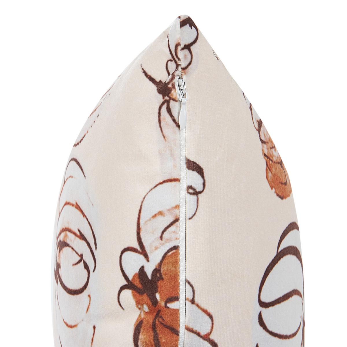 DEKOKISSEN Beige 45/45 cm Cucurbita - Beige, Textil (45/45cm) - Beliani