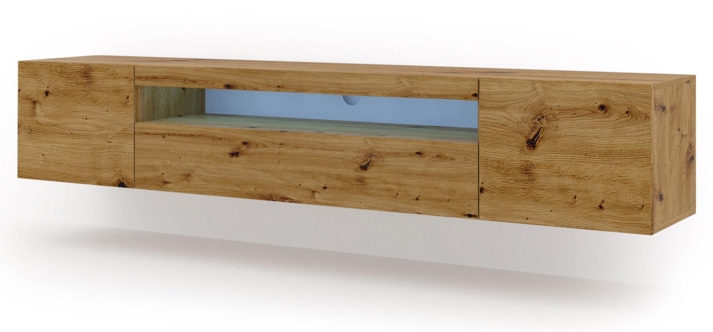 TV LOWBOARD Artisan Eiche 200/42/37 - Eiche Artisan, Holzwerkstoff (200/42/37cm) - RAUMHIRSCH FURNITURE