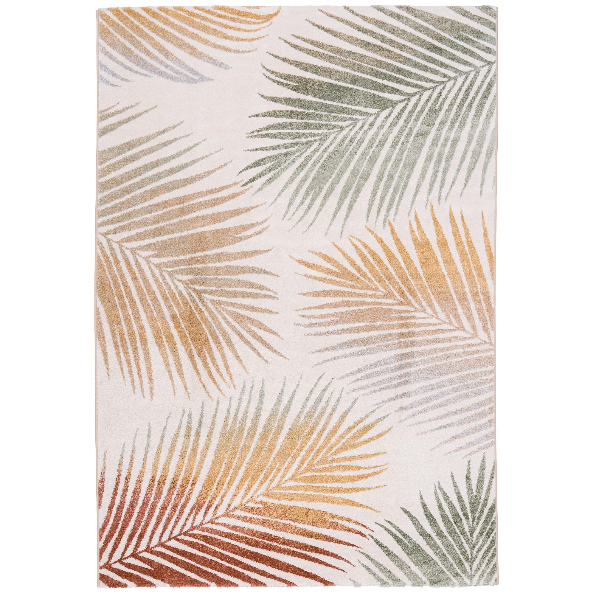 DESIGNER TEPPICH FARO TROPICAL BLÄTTER - Naturfarben, Textil (160/230cm) - Pergamon