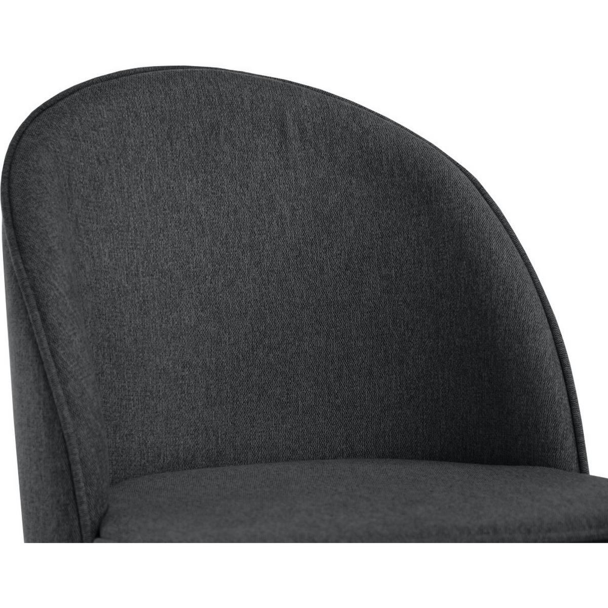STUHL Luna, Polsterstuhl für das Esszimmer mit Buchenholzbeinen, Dunkelgrau - Dunkelgrau/Buchefarben, Holz (51/87/46cm) - Beautysofa