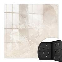 SCHLÜSSELBOX Schwarz 30x30 cm- Türöffnung nach rechts - Marmor-Eleganz - Beige, Metall (30/30/5cm) - TULUP