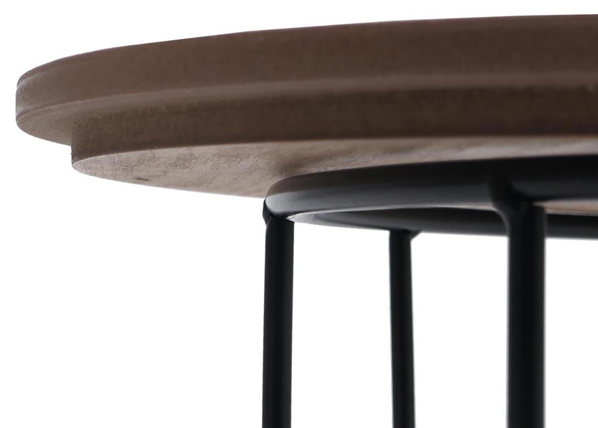 COUCHTISCH rund Braun, Schwarz - Schwarz/Braun, Holz (50/50/40cm) - MCW