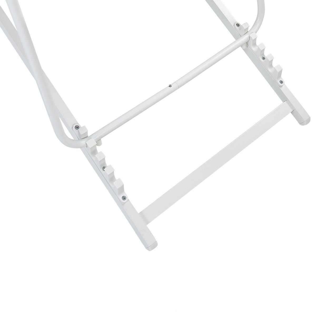 GARTENSTUHL Grau Locri II - Weiß/Grau, Metall (60/79/95cm) - Beliani