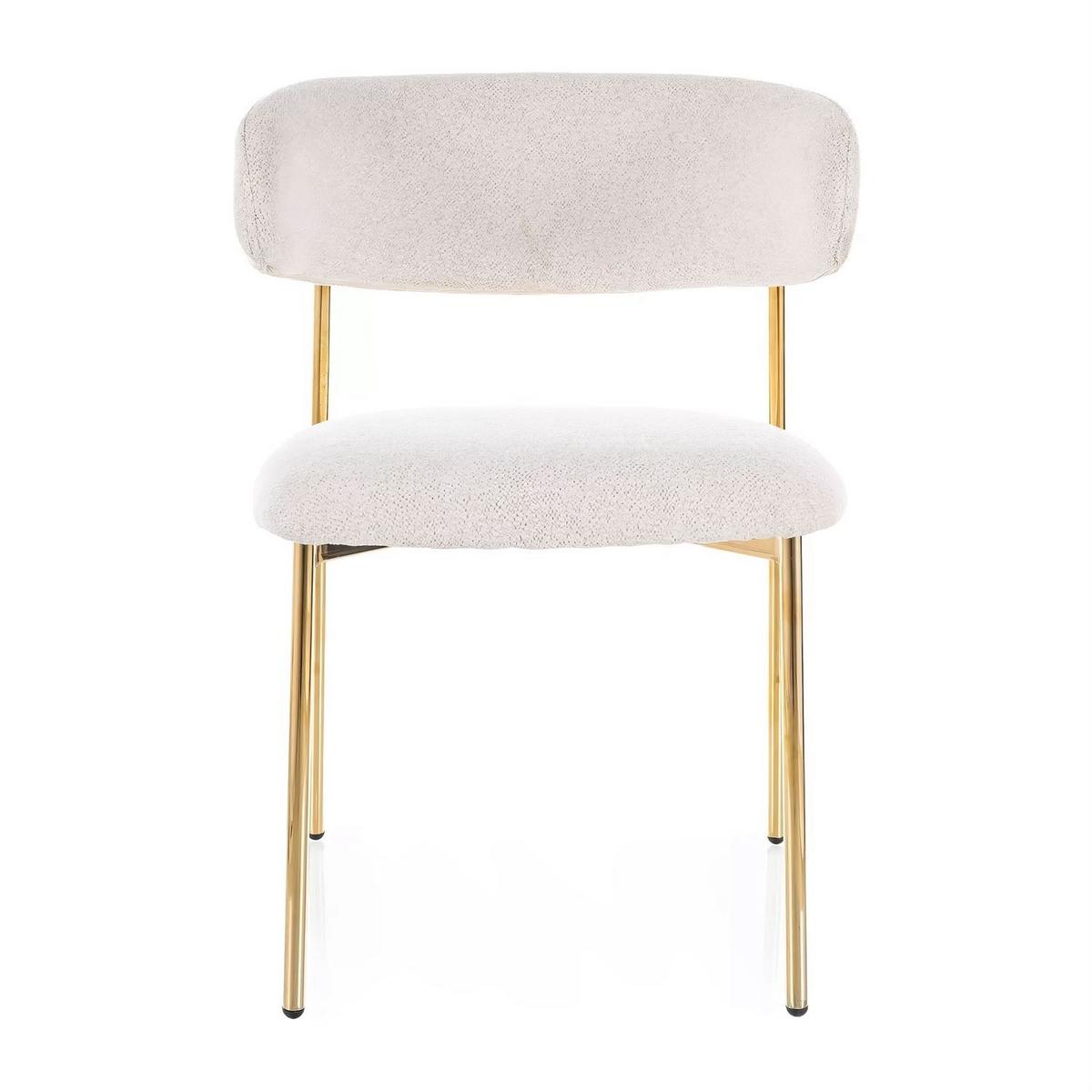 POLSTERSTUHL ELYSE GOLD - Beige, Textil (56/80/58cm) - Lookway