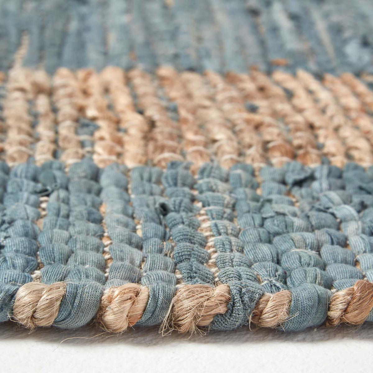 FLICKENTEPPICH Veranda, Hanf & Baumwolle 120/170 cm - Grau, Textil (120/170cm) - Homescapes