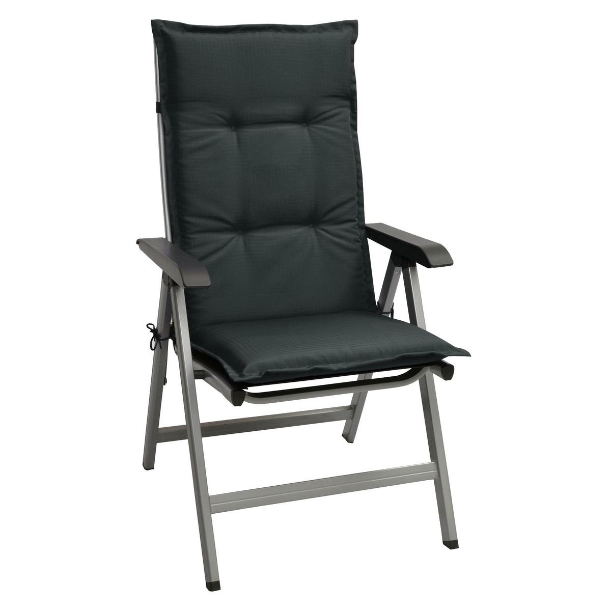 HOCHLEHNERAUFLAGE Base HL 120/50/6cm Graphitgrau - Graphitfarben, Textil (50/6/120cm) - Beautissu 