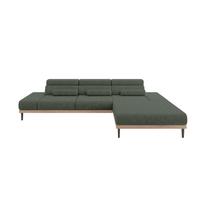 ELEKTRISCHES ECKSOFA Rechts MONA 316x205x85 Grün Velours - Grün, Holzwerkstoff/Textil (316/205cm) - ALTDECOR