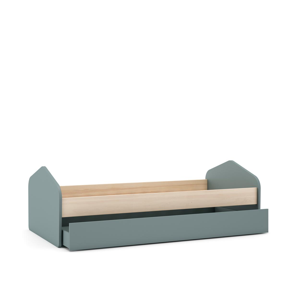 BETT Estefania Grün 205.4/100/65 cm - Grün, Holz (190/90cm) - Calicosy