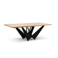 ESSTISCH BASSO 220 x 100 x 76 cm - Eichefarben/Schwarz, Holz (220/100/76cm) - MASSENO