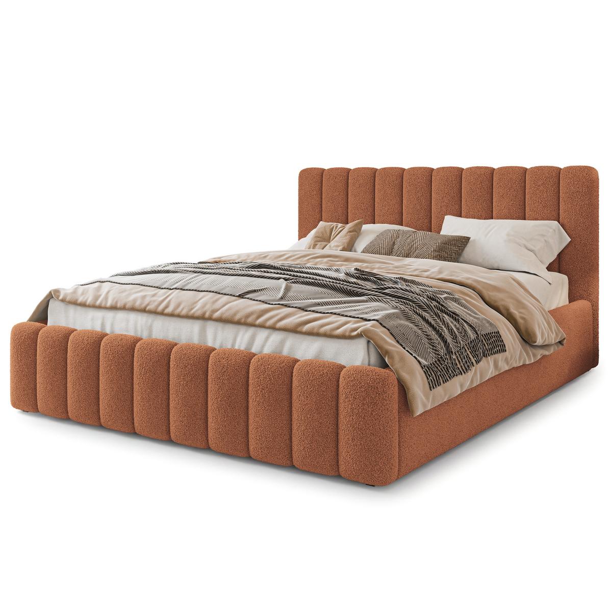 POLSTERBETT DINESE Q 120x200 cm mit Bettkästen - Kupferfarben - Kupferfarben, Holz (120/200cm) - MASSENO