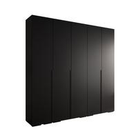 DREHTÜRENSCHRANK 236.7/250/47 5-türig - Schwarz, Holz/Metall (250/236.7/47cm) - MÖBEL KRYSPOL