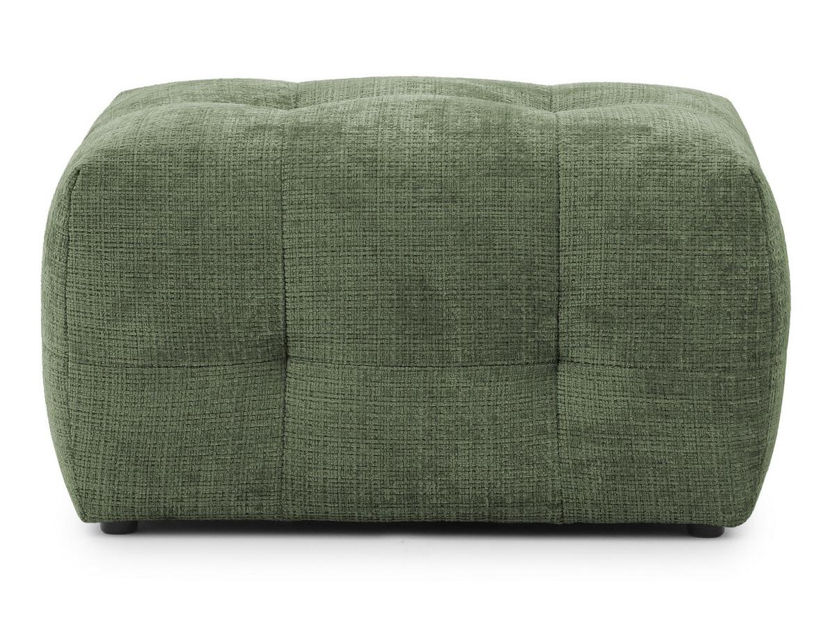 POLSTERHOCKER Kozy im Bumpy-Design aus weichem Grün Chenille-Stoff - Schwarz/Grün, Holz/Textil (87/46/68cm) - S-Style Möbel
