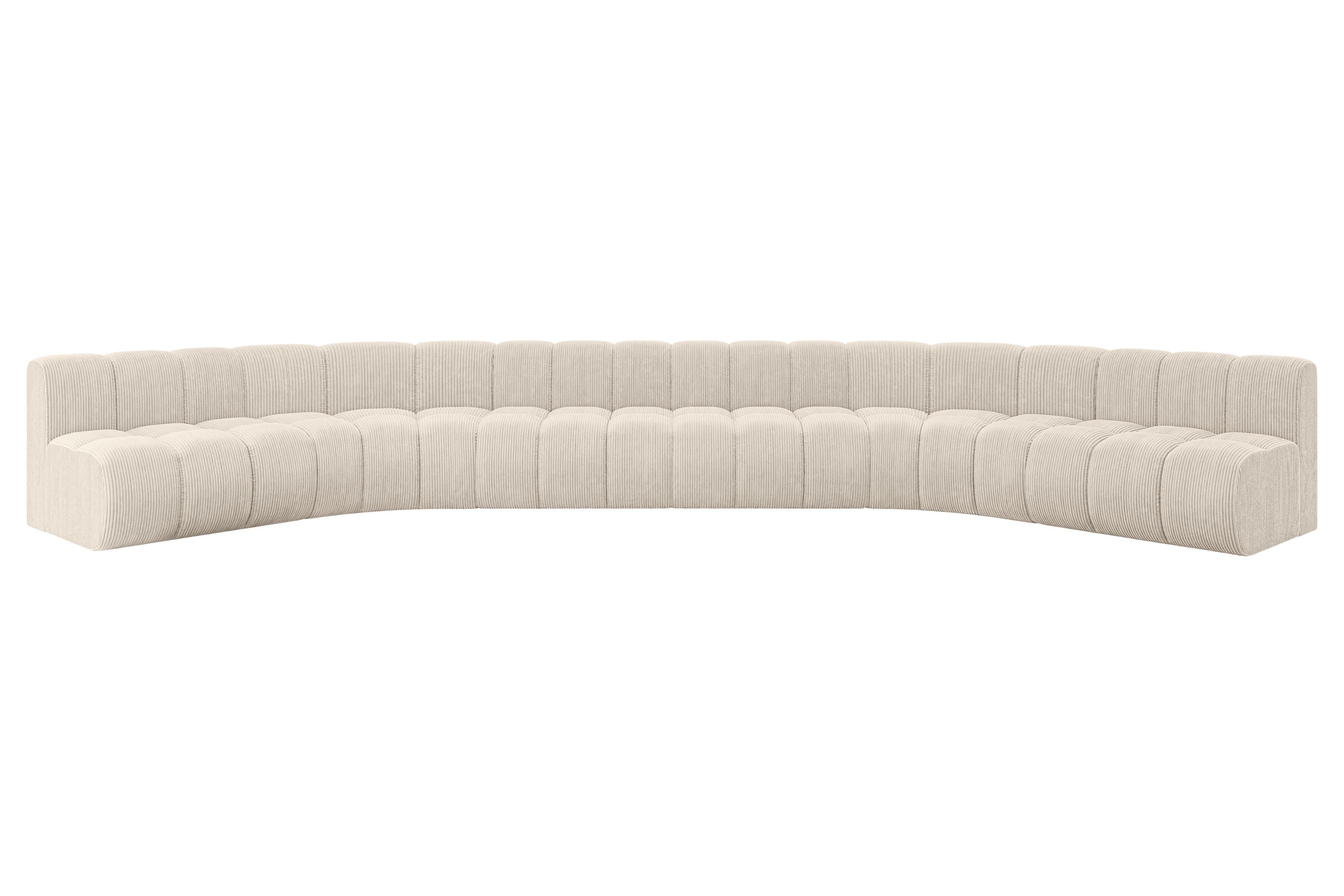 WOHNLANDSCHAFT modulares Sofa Montra-U2 - 581x174x70 cm Beige - Beige, Holzwerkstoff/Textil (581/70/174cm) - ALTDECOR