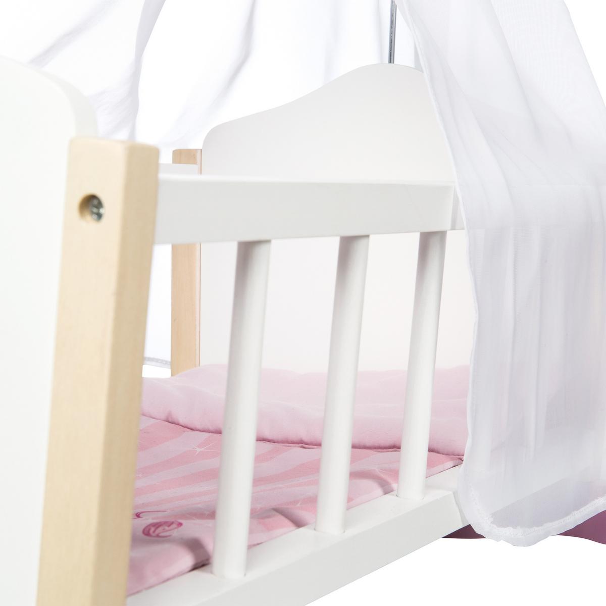 PUPPENWIEGE Scarlett - Weiß, Holz (35/61.5/52cm) - Roba