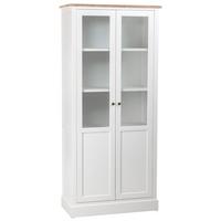 VITRINE aus Holz, weiß, 81x40x180cm - Weiß, Holzwerkstoff (81/180/40cm) - Wanderlust