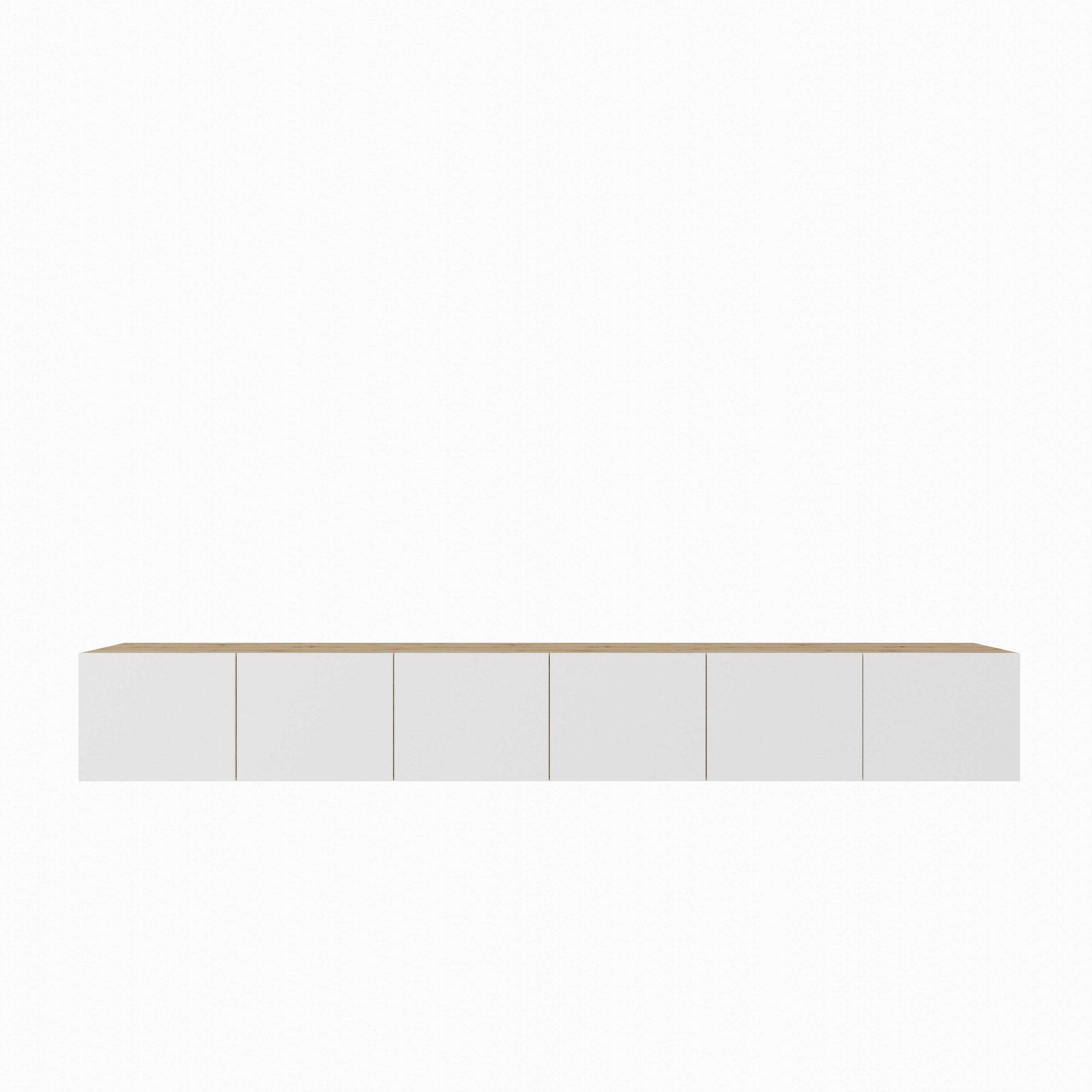 LOWBOARD MIVO 300/41/40 cm, Hängender TV-Schrank Eiche Artisan - Weiß/Eiche Artisan, Holzwerkstoff (300/41/40cm) - MASSENO