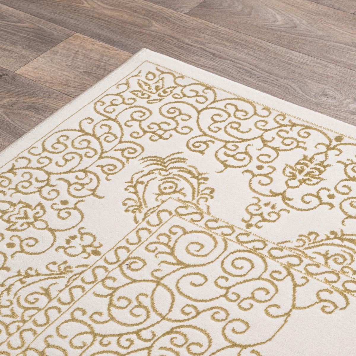 LÄUFER ERESMA Orient-Medaillon Polyester Creme 80 x 300 cm - Creme, Textil (80/300cm) - KADIMA DESIGN