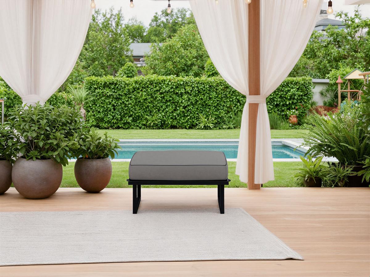 SITZHOCKER Elba - Grau - Grau, Textil (78/42/78cm) - MKS