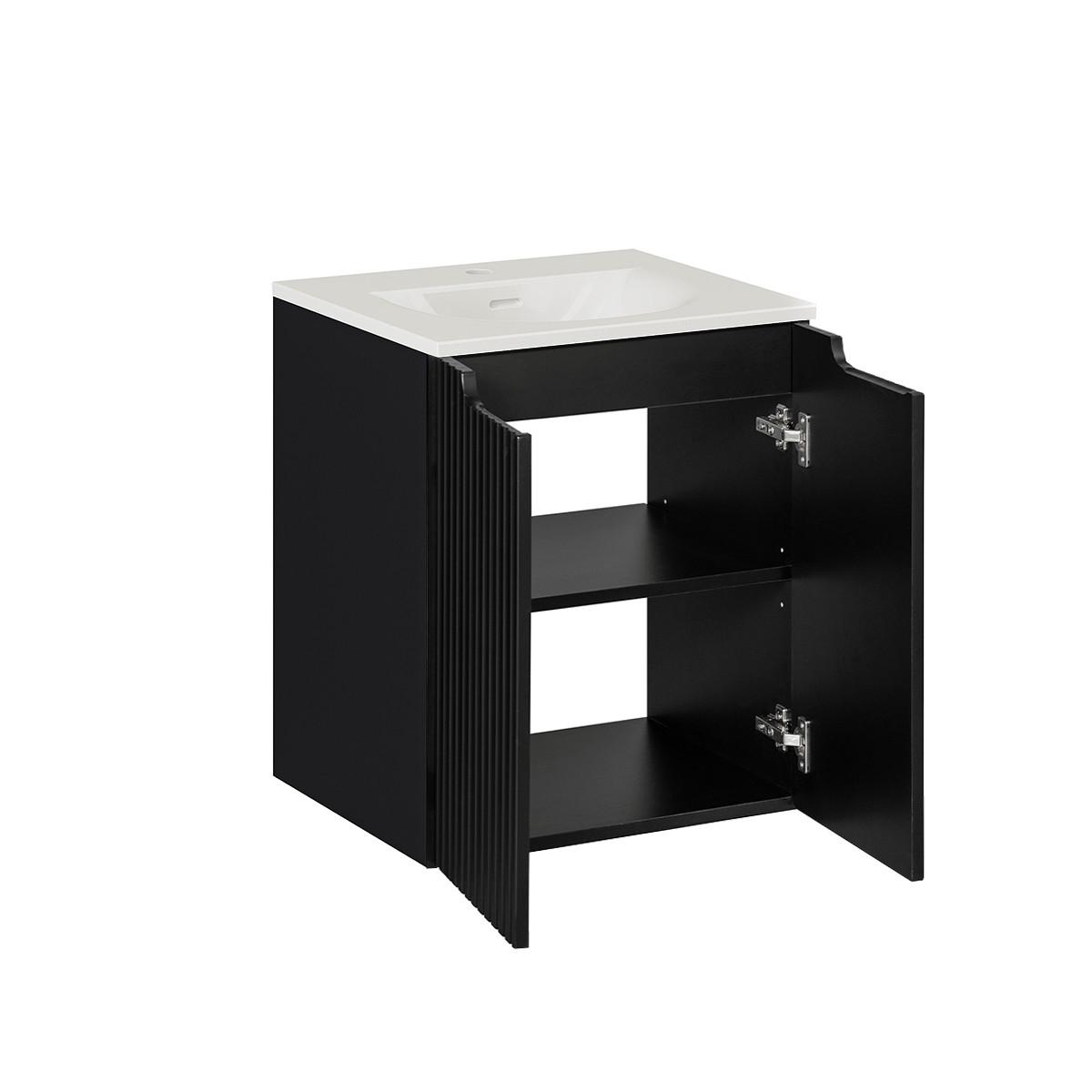 WASCHTISCH 50cm Riva Schwarz - Schwarz, Holzwerkstoff (50/57/40cm) - Petits-meubles