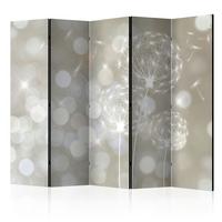 PARAVENT 5-tlg 225x172 cm Pusteblumen Boho - Grau, Holz/Textil (225/172/3cm) - Muralo