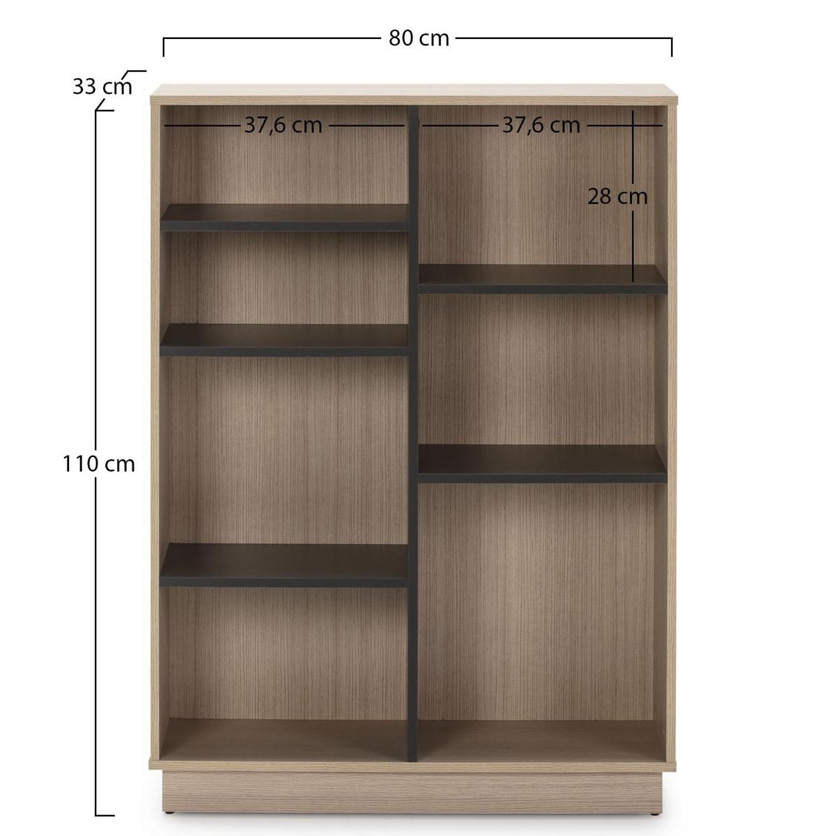 REGAL Vigo 110x80 cm, Farbe Eiche - Honigeiche, Holzwerkstoff (80/110/33cm) - VS Venta-stock