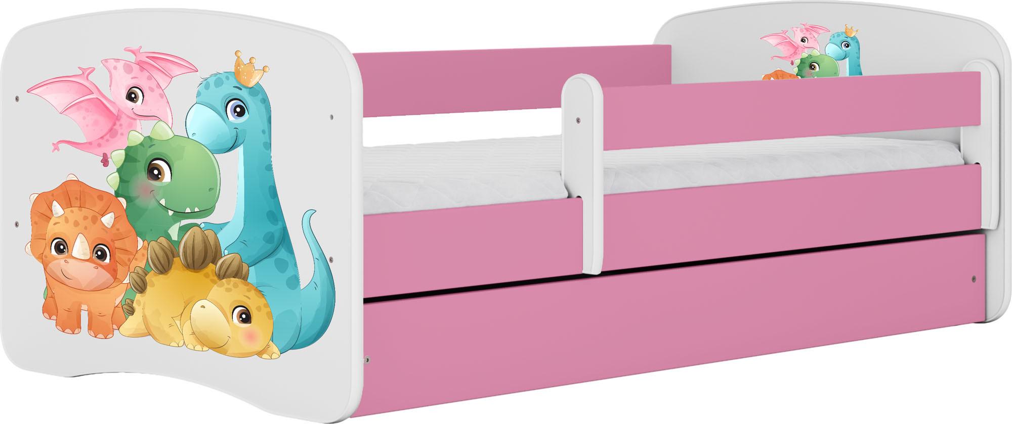 KINDERBETT Emily mit Schublade und Matratze, Rosa 70x140 cm - Multicolor, Holzwerkstoff (140/70cm) - WFL GROUP