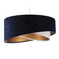 HÄNGELEUCHTE Blau 50/23 cm - Beige, Kunststoff (50/1/23cm) - ONZENO
