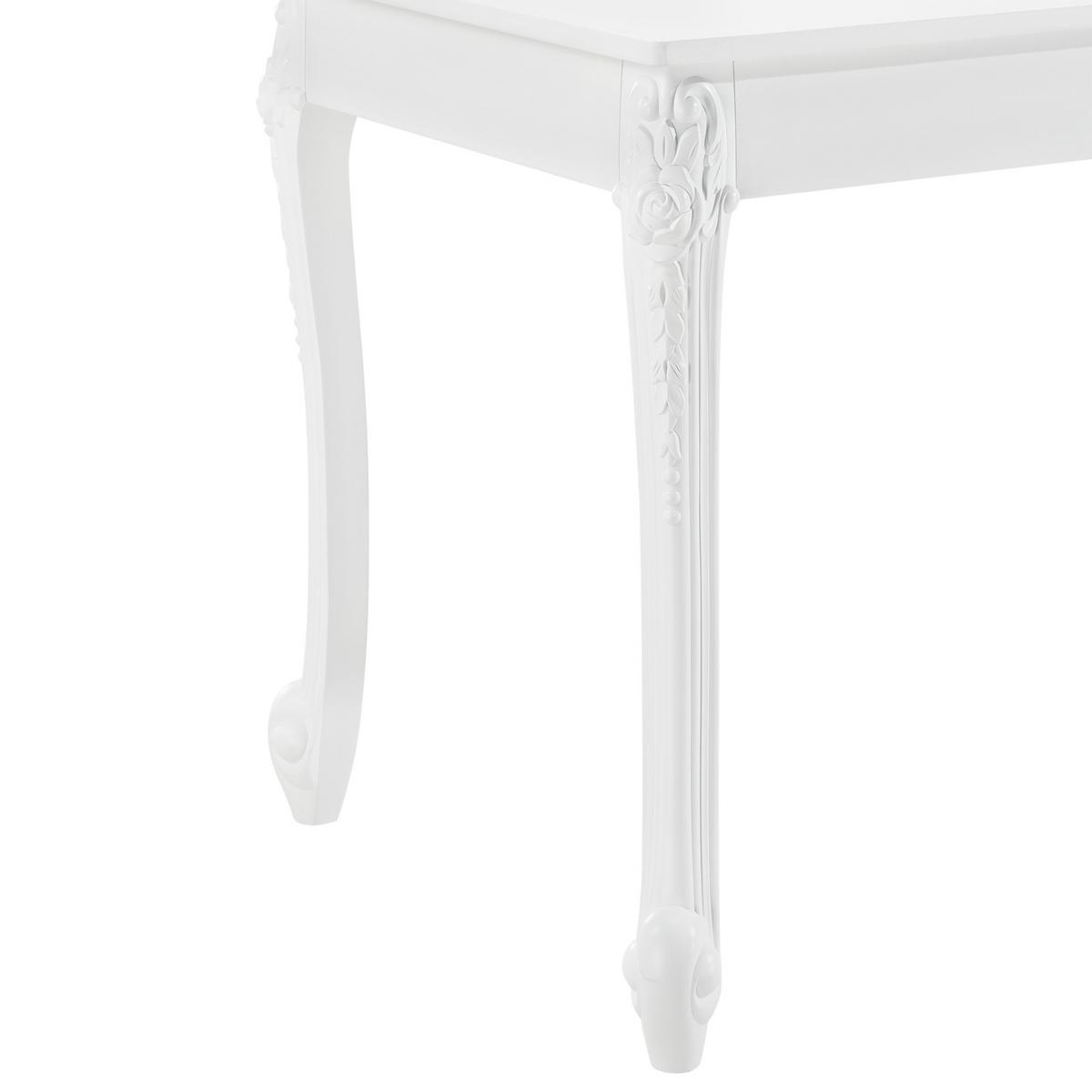 ESSTISCH Lüneburg - Weiß, Holzwerkstoff/Kunststoff (66/116/76cm) - [en.casa]