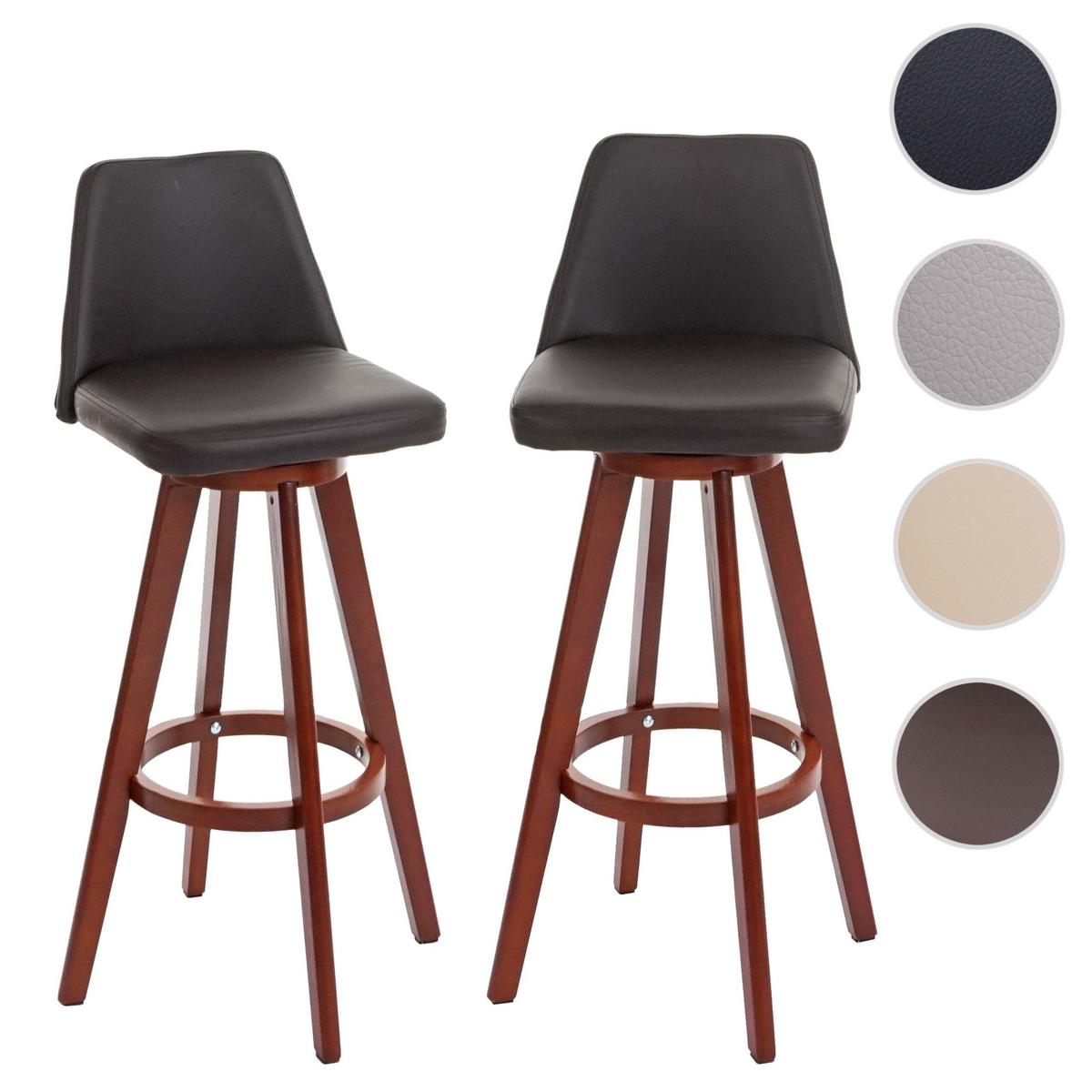 BARHOCKER 2-ER SET Braun 2er-Set - Braun, Textil (39/105/45cm) - MCW