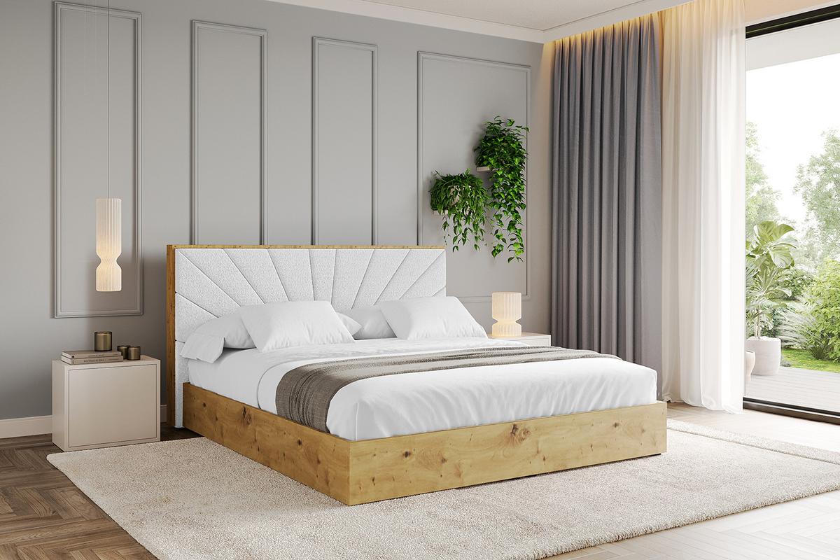 POLSTERBETT mit Bettkasten und Lattenrost, Boxbett ohne Matratze - ENZO6 180x200 Weiß - Weiß, Holzwerkstoff/Textil (180/200cm) - ALTDECOR