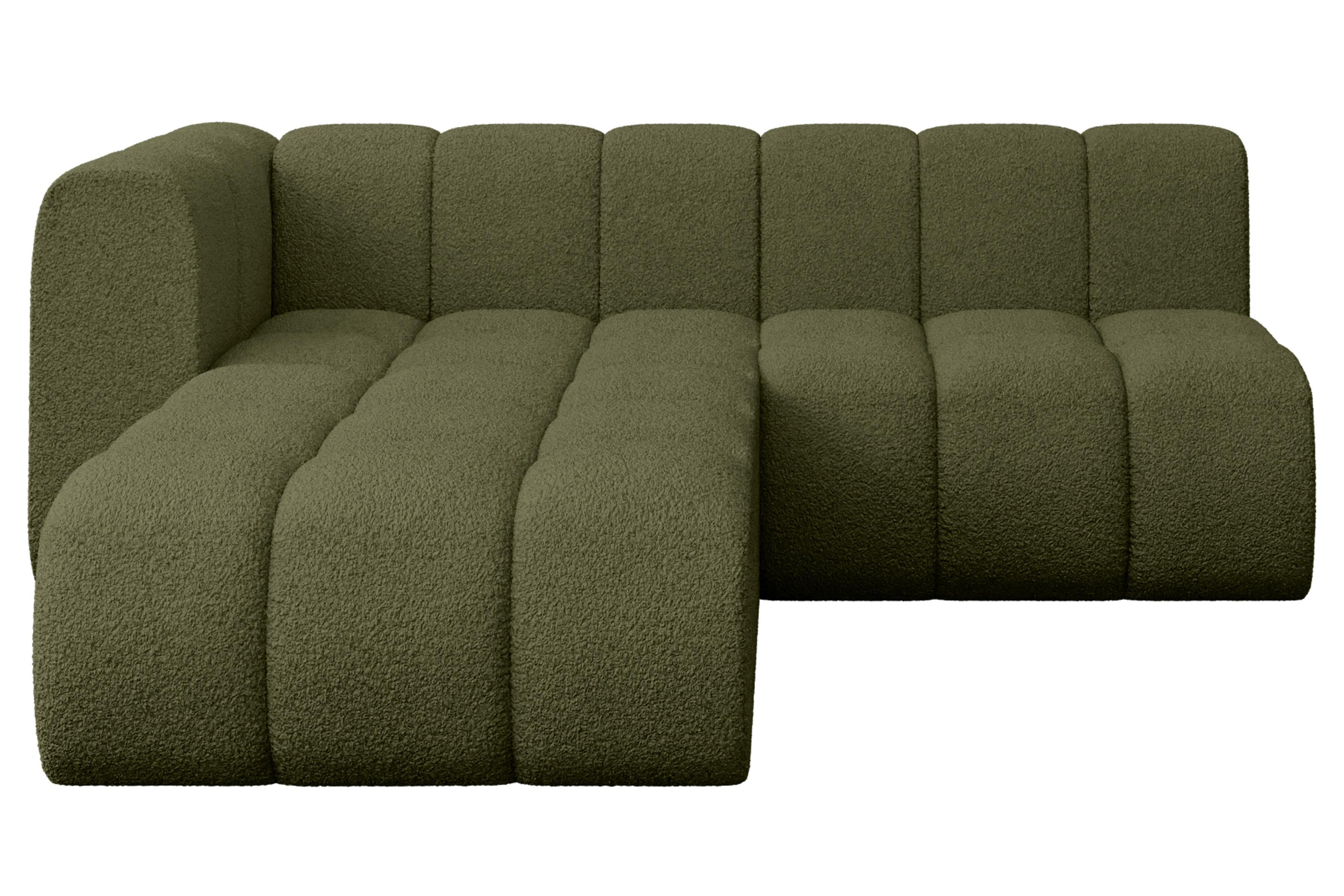 ECKSOFA modulares Sofa Darnel-L1 - 205x177x70 cm Grün - Grün, Holzwerkstoff/Textil (205/177cm) - ALTDECOR