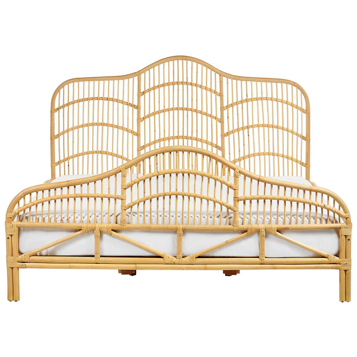 DOPPELBETT 180/200cm Heller Holzfarbton Domeyrot - Hellbraun, Naturmaterialien (180/200cm) - Beliani