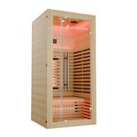 INFRAROTKABINE Trondheim90 natur mit Dual-Technologie & Hemlockholz - Naturfarben, Holz (90/190/90cm) - Artsauna