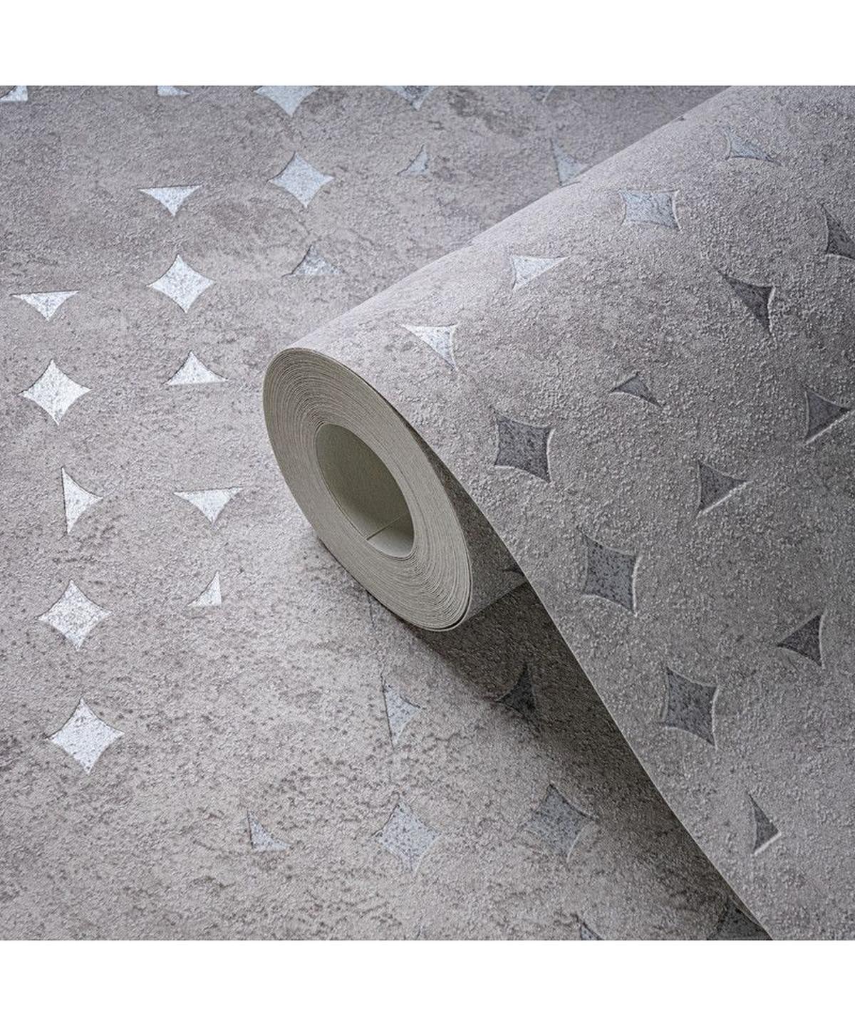 VLIESTAPETE Silber 53/1005 cm - Silberfarben, Textil (53/1cm) - KUNSTLOFT