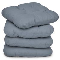 STUHLKISSEN Lisa 40/40/8 cm Grau 4tlg - Grau, Textil (40/40cm) - Beautissu 