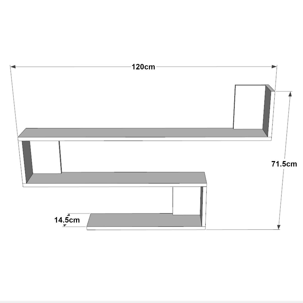 WANDREGAL Kitee - Naturfarben, Holzwerkstoff (120/71.5/14.5cm) - [en.casa]